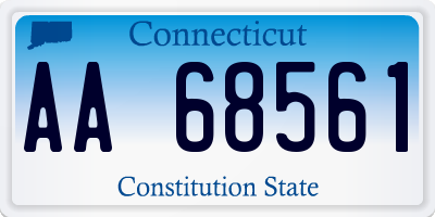 CT license plate AA68561