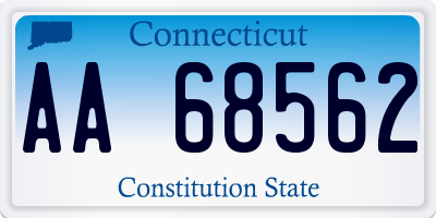 CT license plate AA68562