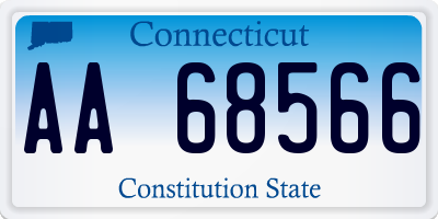 CT license plate AA68566