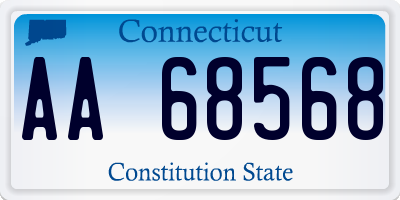 CT license plate AA68568