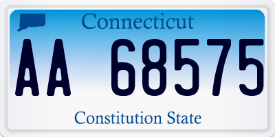 CT license plate AA68575