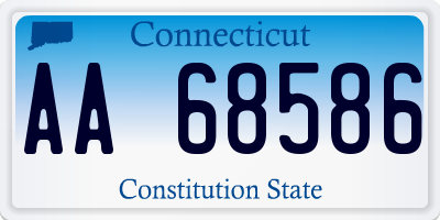 CT license plate AA68586