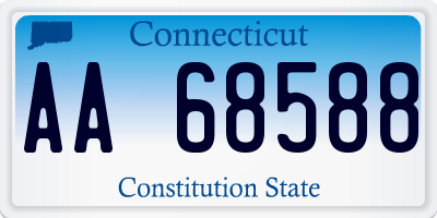 CT license plate AA68588