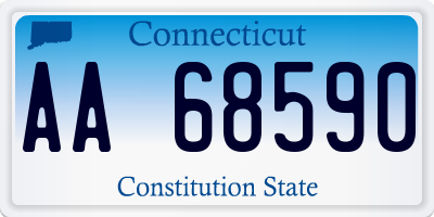 CT license plate AA68590