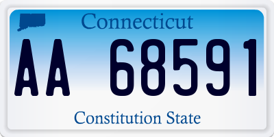 CT license plate AA68591