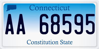 CT license plate AA68595