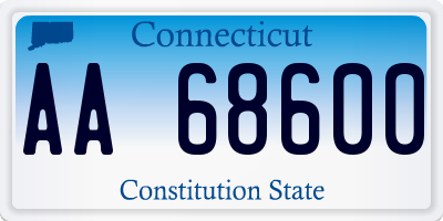 CT license plate AA68600