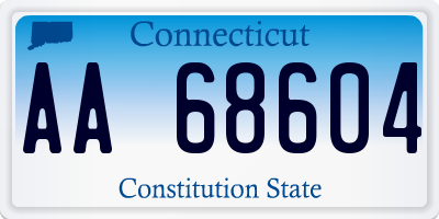 CT license plate AA68604