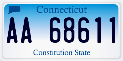 CT license plate AA68611
