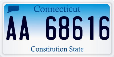 CT license plate AA68616