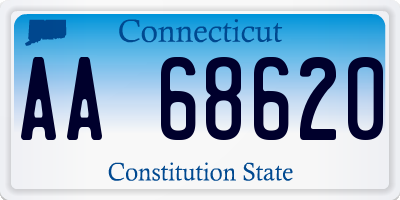 CT license plate AA68620