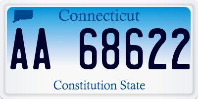 CT license plate AA68622