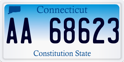 CT license plate AA68623