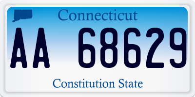 CT license plate AA68629