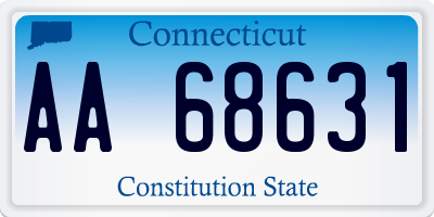 CT license plate AA68631