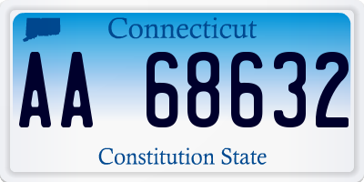 CT license plate AA68632