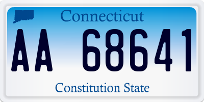 CT license plate AA68641