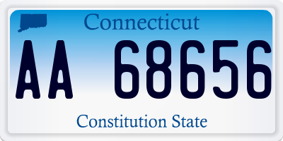 CT license plate AA68656