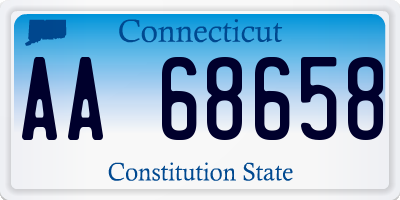 CT license plate AA68658