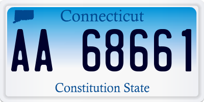 CT license plate AA68661