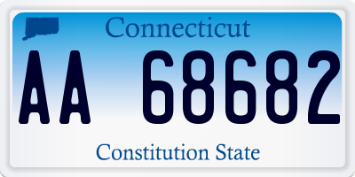 CT license plate AA68682