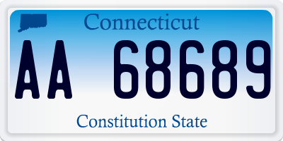 CT license plate AA68689