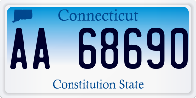 CT license plate AA68690