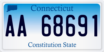 CT license plate AA68691