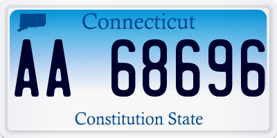 CT license plate AA68696