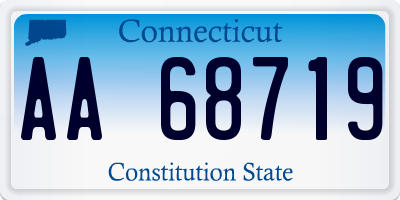 CT license plate AA68719