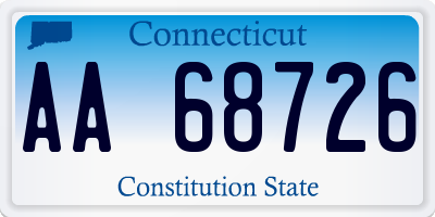 CT license plate AA68726