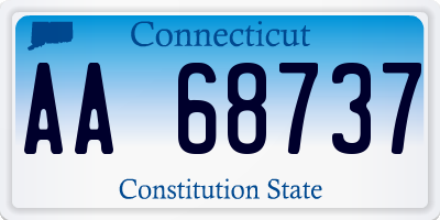 CT license plate AA68737