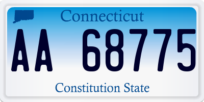 CT license plate AA68775