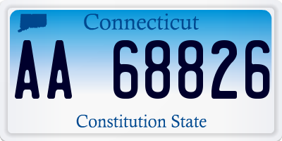 CT license plate AA68826