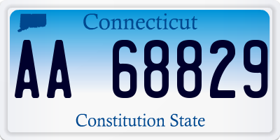 CT license plate AA68829