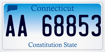 CT license plate AA68853