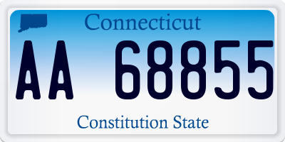 CT license plate AA68855