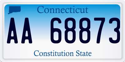 CT license plate AA68873