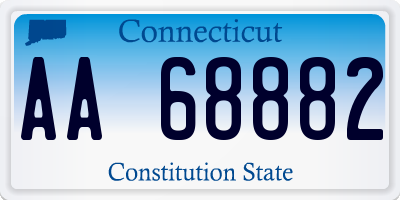 CT license plate AA68882