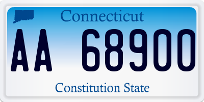 CT license plate AA68900
