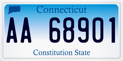 CT license plate AA68901