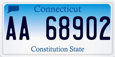 CT license plate AA68902