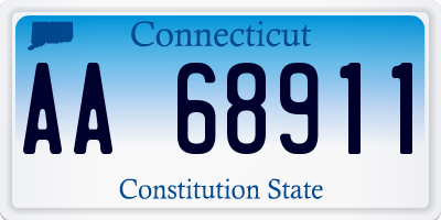 CT license plate AA68911