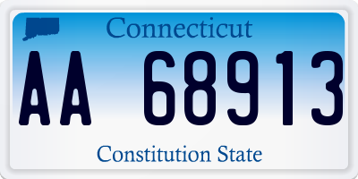 CT license plate AA68913