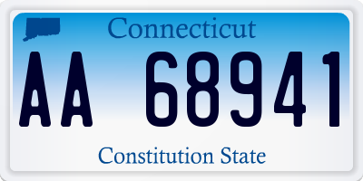 CT license plate AA68941