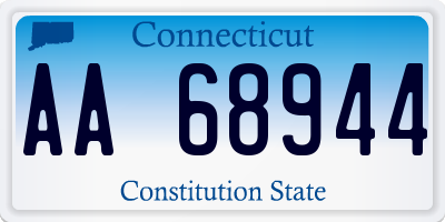 CT license plate AA68944