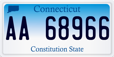 CT license plate AA68966