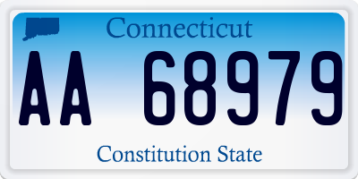 CT license plate AA68979