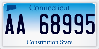 CT license plate AA68995
