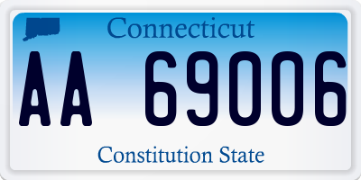 CT license plate AA69006